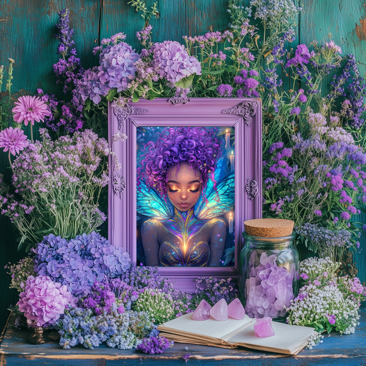 solana fairy of light art print mock up