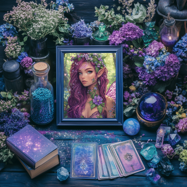 flower fairy art print photo mock up