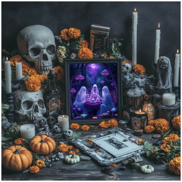 "The Midnight Tea Circle" – Spooky Print Collection - Image 2