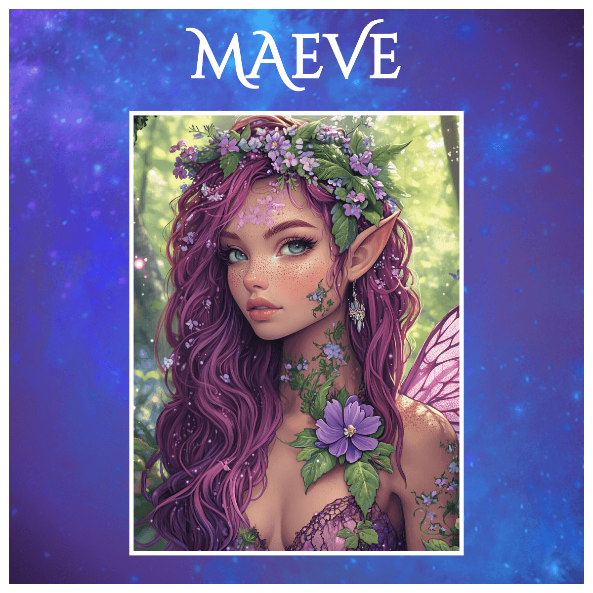 fairy art print inspired by nature and the elements