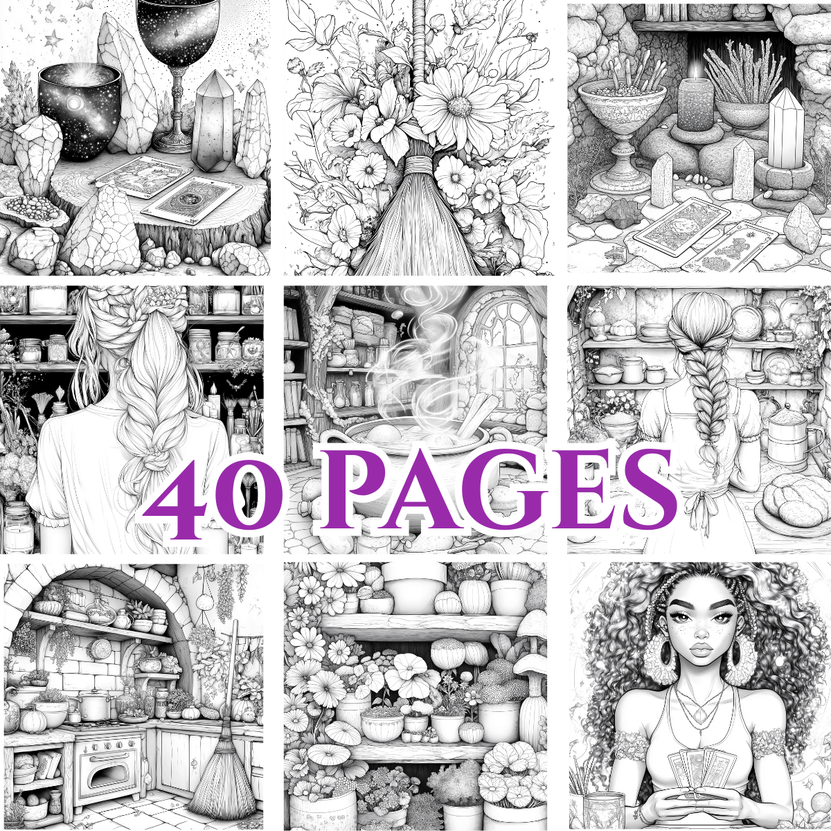 magical tools and rituals coloring book