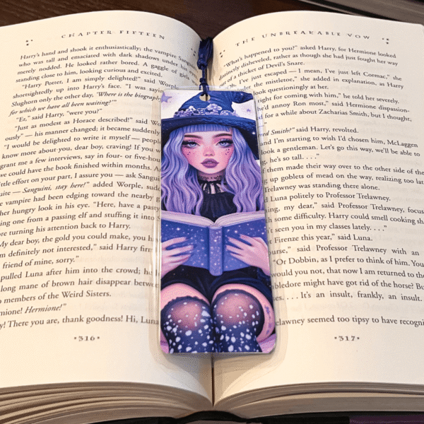 soft goth witchy bookmark
