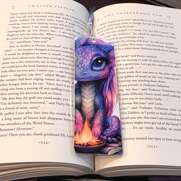 fantasy magical dragon bookmark
