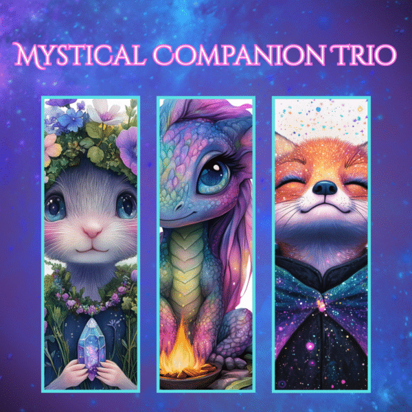 magical creature bookmark set