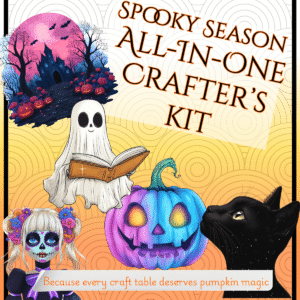 spooky season halloween printable junk journal craft kit
