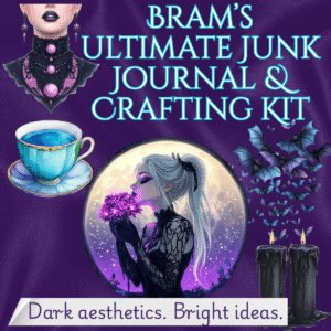 goth girl junk journaling and craft kit