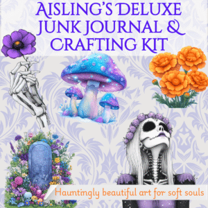 aisling skeleton girl junk journal and craft kit