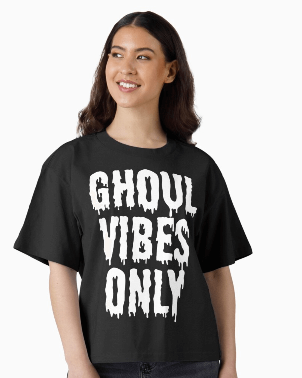 ghoul vibes only halloween tee