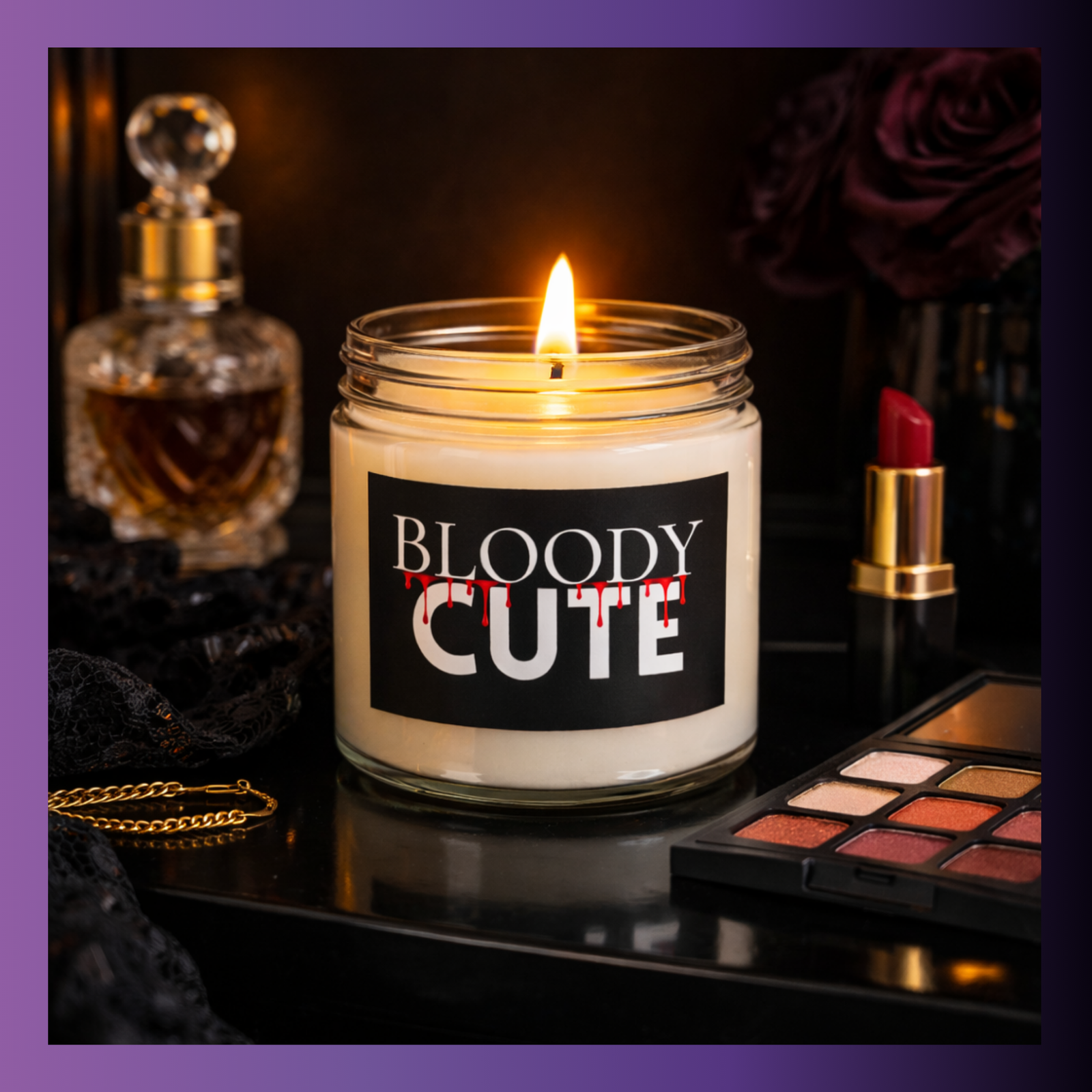 Horror Girl Scented Soy Jar Candle - Image 4