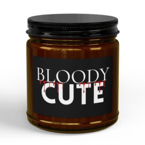 bloody cute horror girl scented statement candle