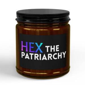 hex the patriarchy feminist witchy funny statement scented candle