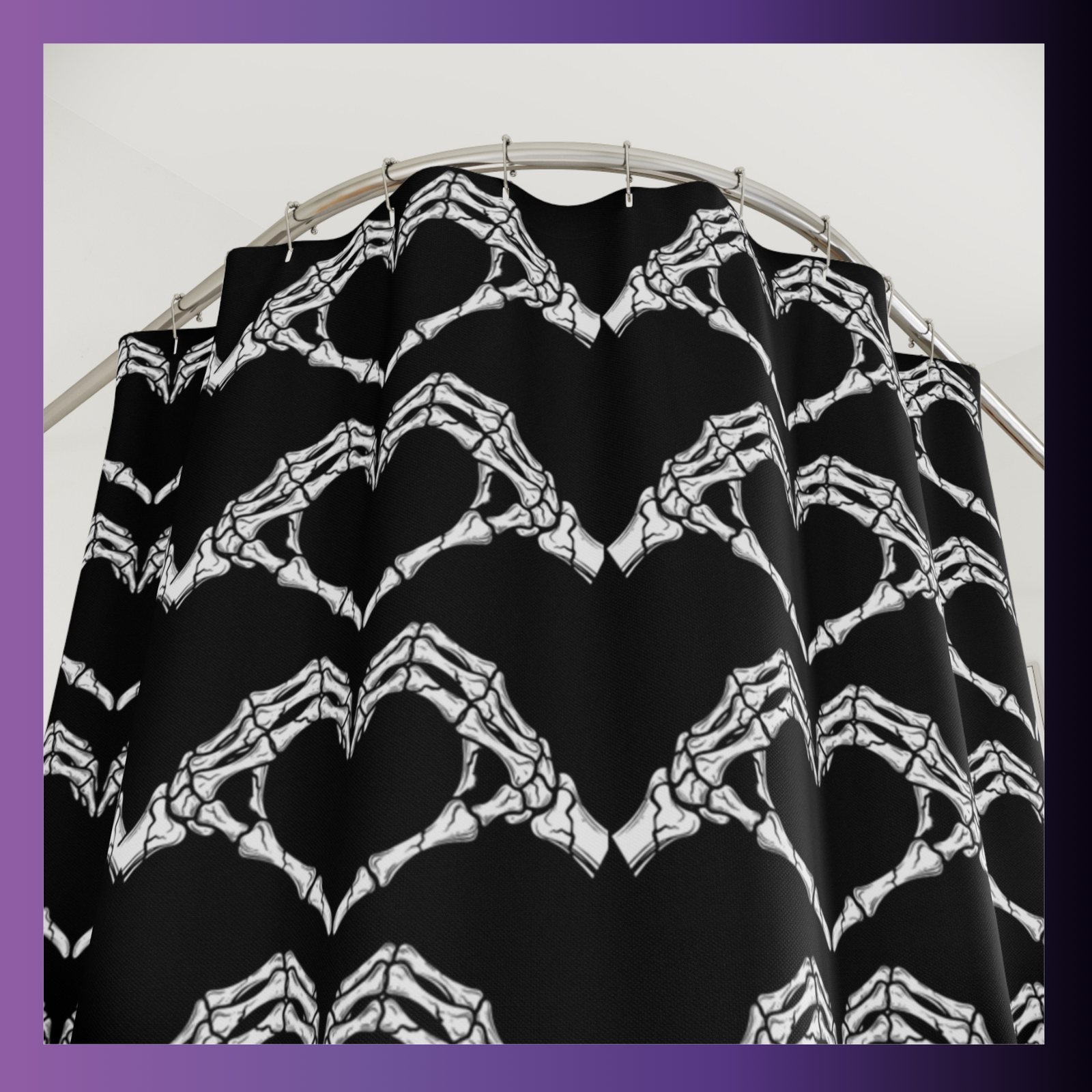 Spooky Love Shower Curtain - Image 2