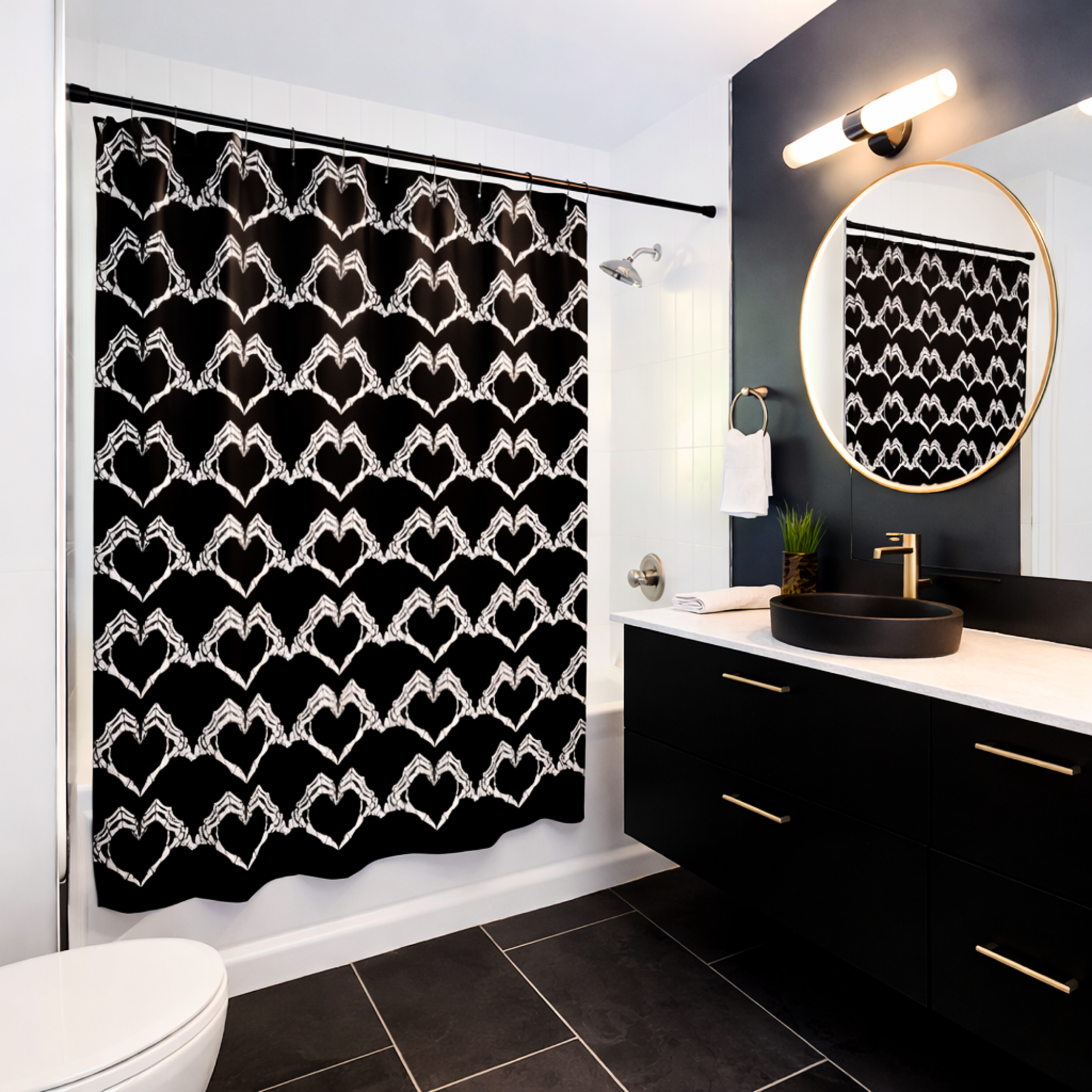 Spooky Love Shower Curtain