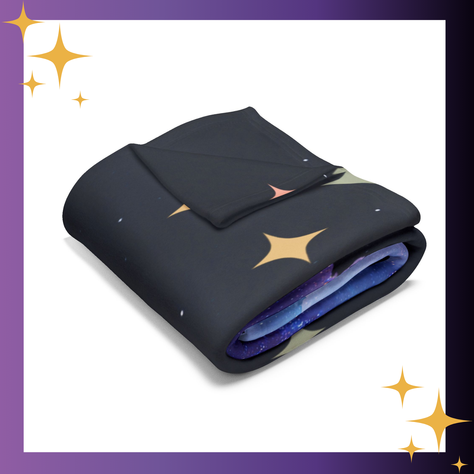 Galaxy Clouds Fleece Blanket - Image 4