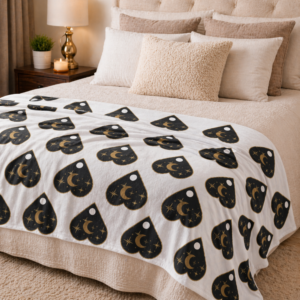 Golden Ouija Board Fleece Throw Blanket
