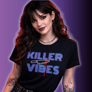 Killer Vibes Slasher Horror Movie Tee