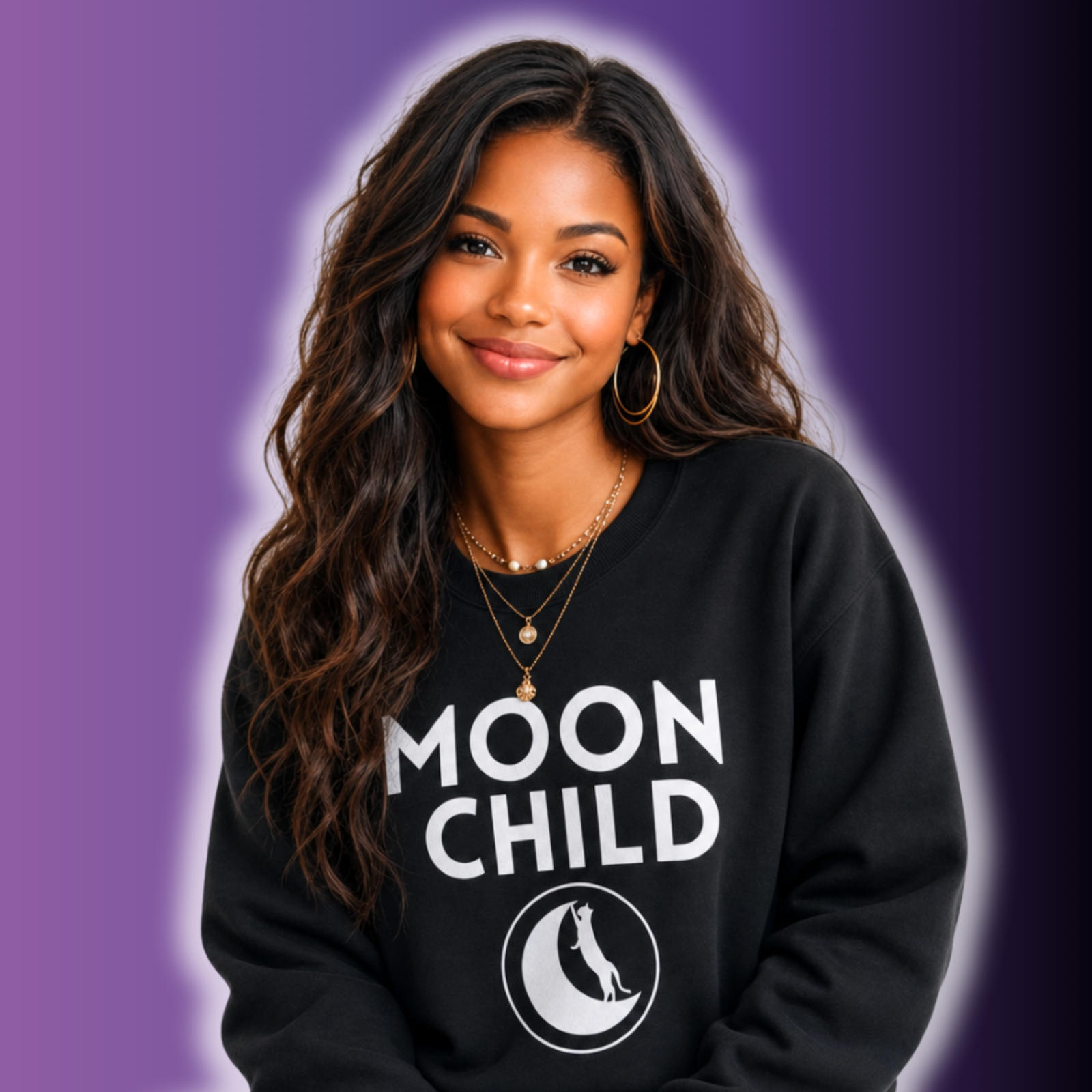 Moon Child Crewneck Sweatshirt - Image 2