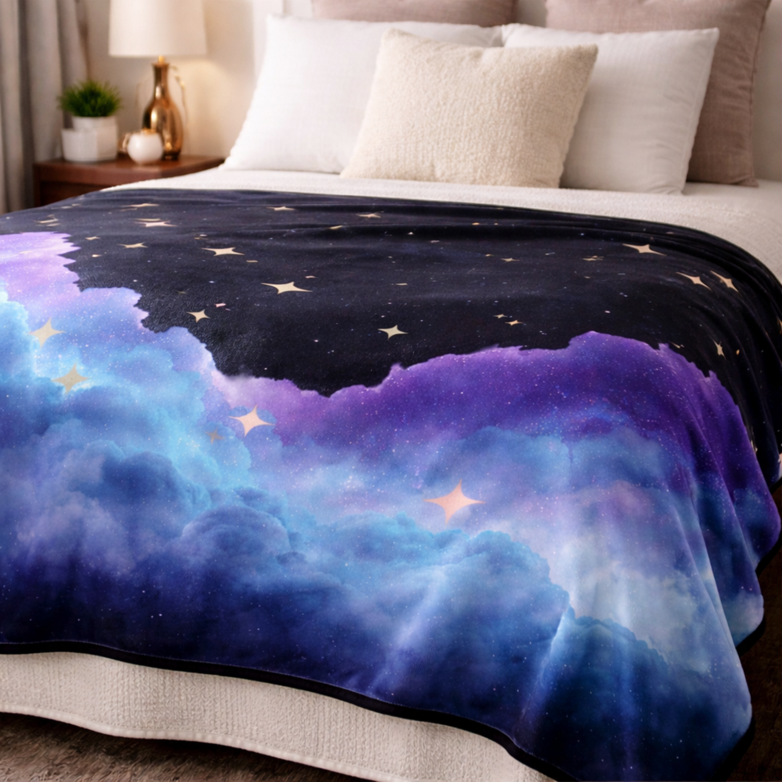 Celestial Clouds Fleece Blanket